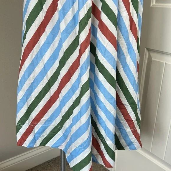 Anthropologie Maeve Halter Midi Sundress Blue White Red Green Sz M NEW - Picture 13 of 16